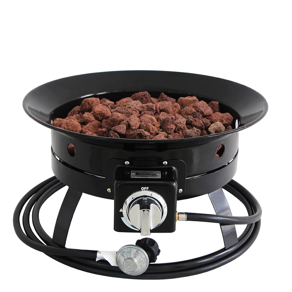 Portable Outdoor Metal Fire Pit 19" 52000BTU
