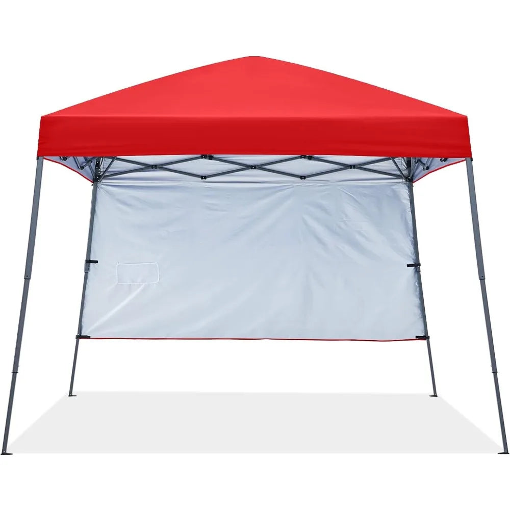 Outdoor Pop Up Canopy With 1 Sun Wall Bonus Backpack Bag Stakes and Ropes