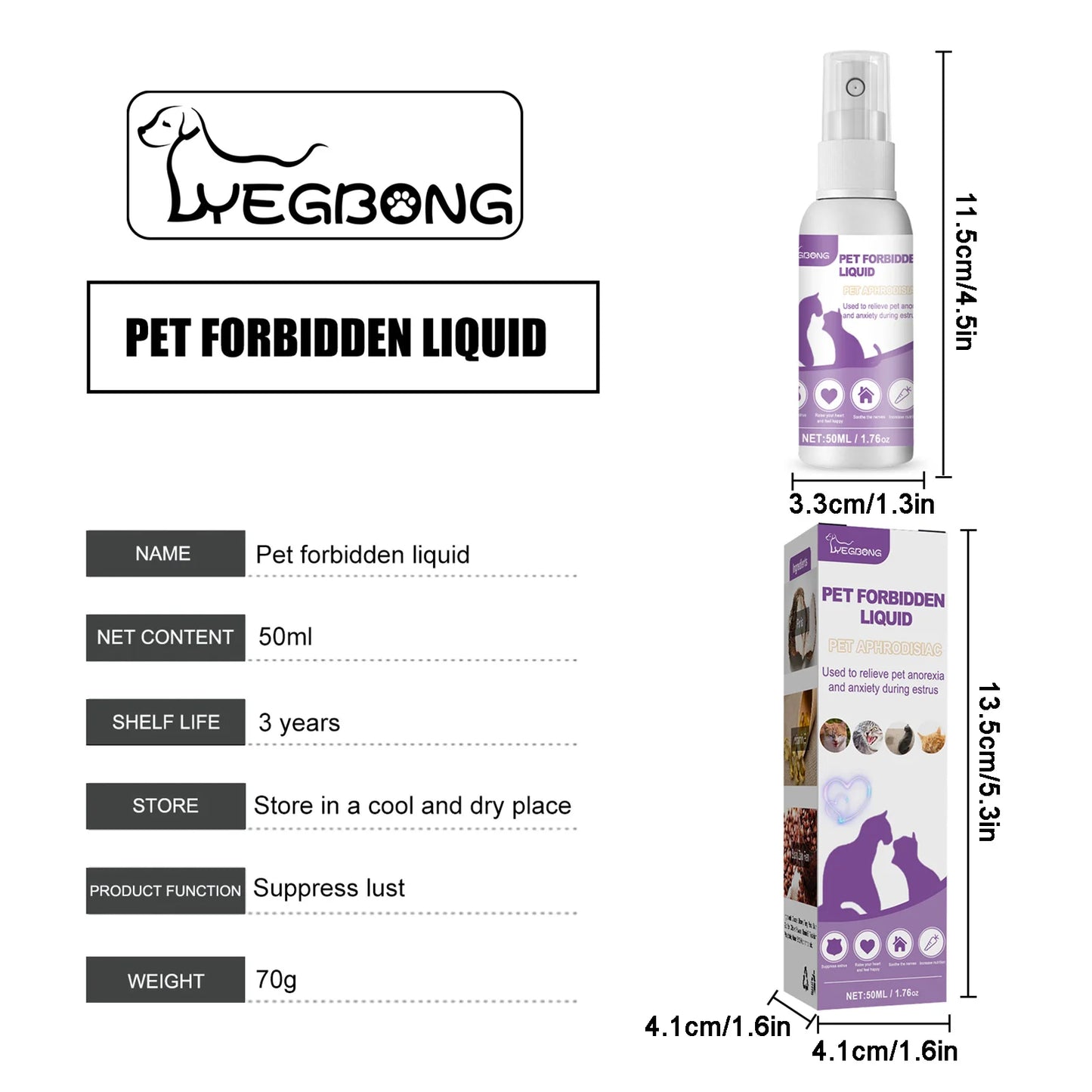 Calming Diffuser Spray For Cats and Dogs Safe Healthy Anti-anxiety Liquid