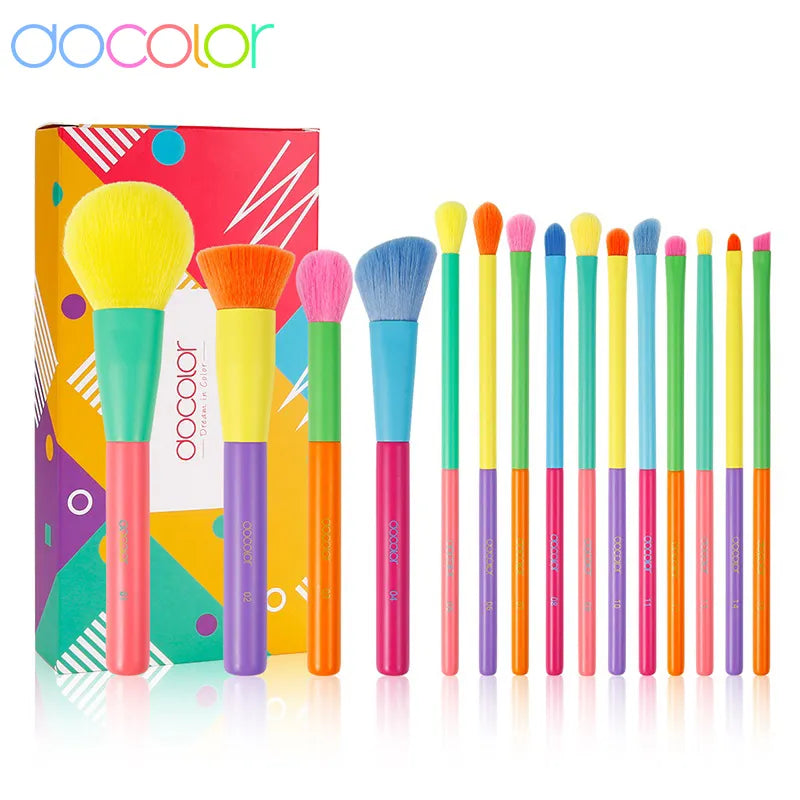 Colorful Makeup brush set