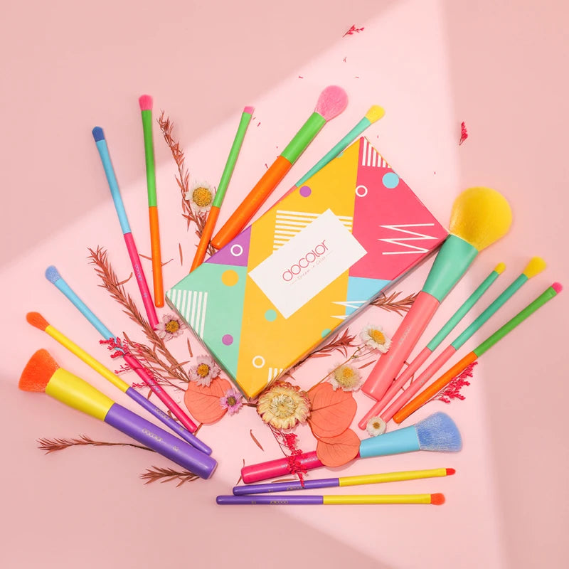 Colorful Makeup brush set