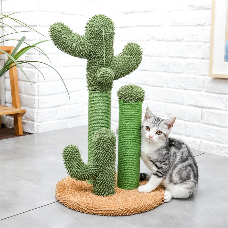 Cute Cactus Cat Tree Toy with Ball