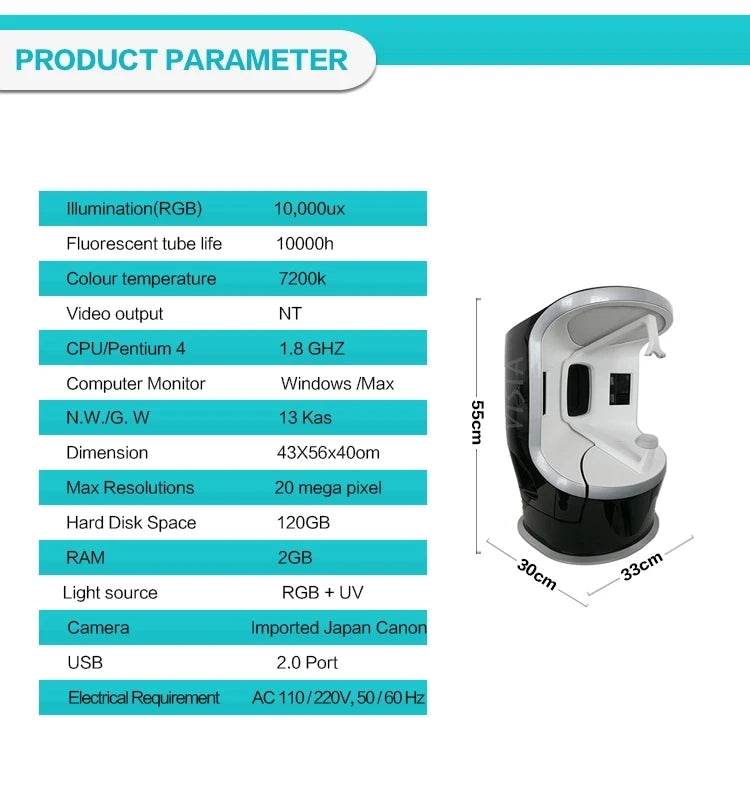 Hot-selling latest 7th generation skin tone analysis system