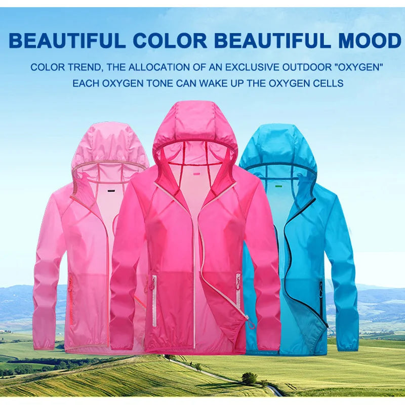 Quick-Drying Sun Protection Windbreaker Cycling Running Camping Breathable