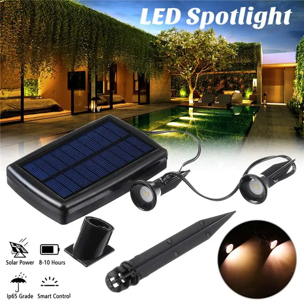 Solar Powered Outdoor LED Spike Light Waterproof