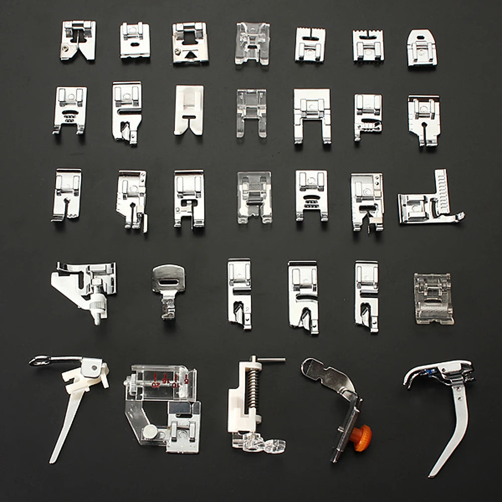 1-52pcs Domestic Sewing Machine Accessories Kit Braiding Stitch Darning Presser Foot For Brother Singer Janom