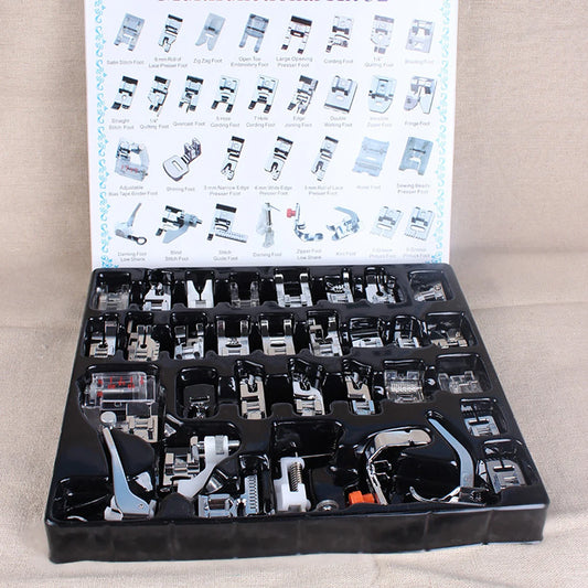 1-52pcs Domestic Sewing Machine Accessories Kit Braiding Stitch Darning Presser Foot For Brother Singer Janom