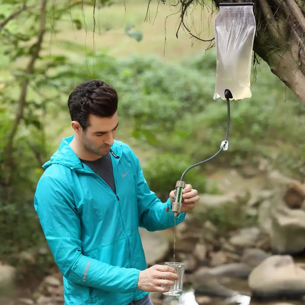 Outdoor Gravity Water Filter System for Hiking, Camping, Survival