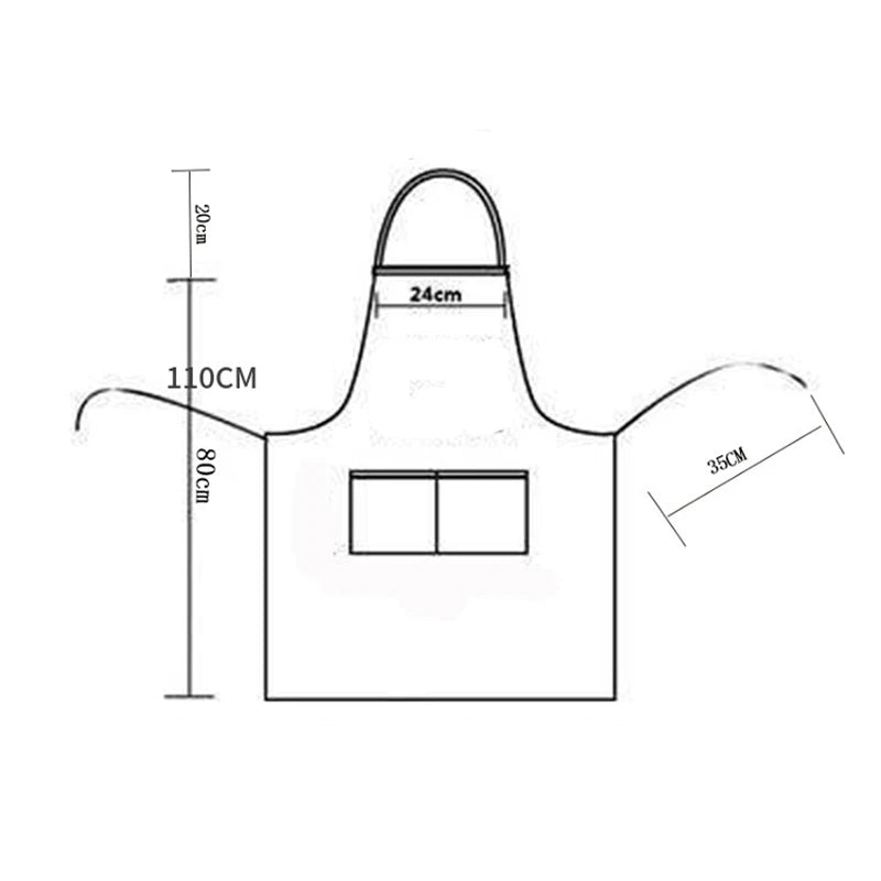 Cotton Linen Bib Apron  S-XL