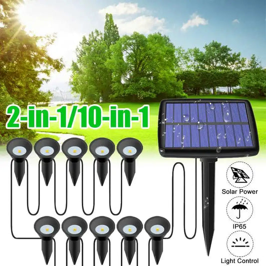 Solar Powered Outdoor LED Spike Light Waterproof