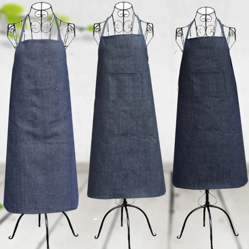 Cotton Linen Bib Apron  S-XL