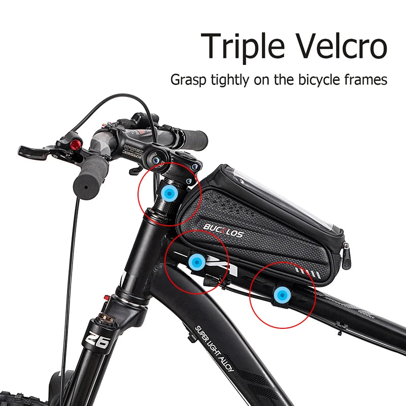 Large Capacity Waterproof Bicycle Bag  Touch Screen Hard Shell