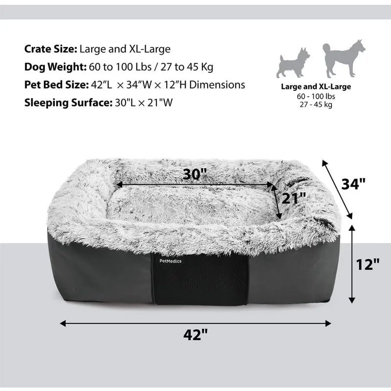 Calming Orthopedic Washable Pet Bed with Warming, Cooling Foam