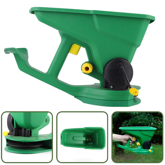 Manual Garden Seed Spreader 1.5L Capacity with 5 Gears Adjustable