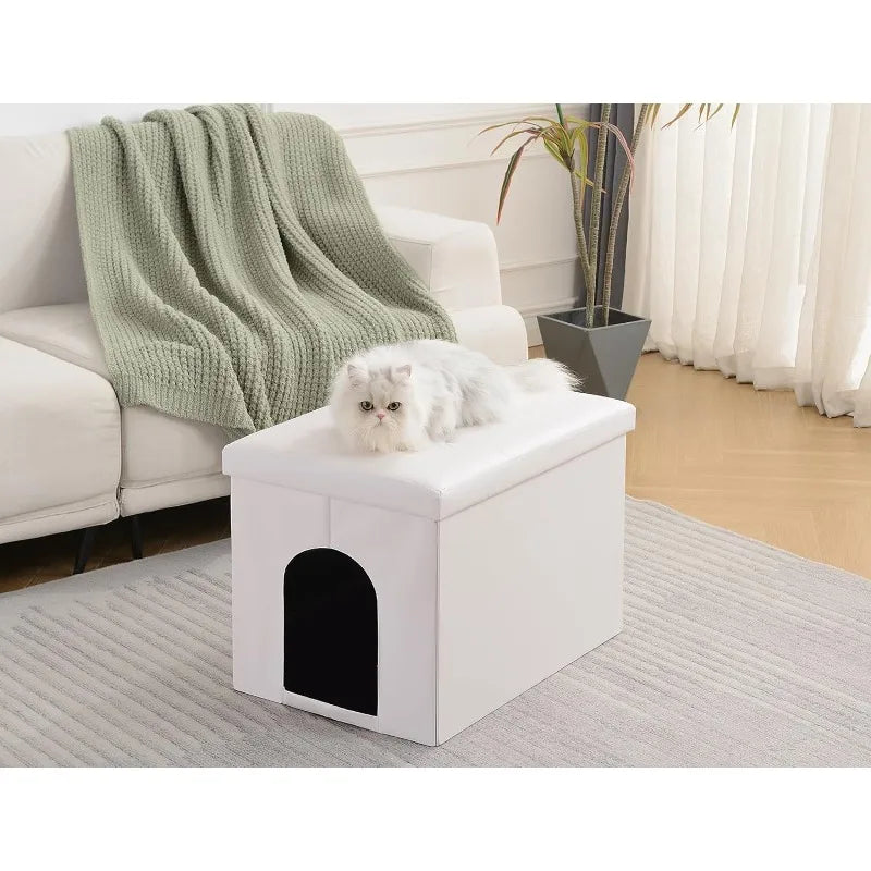 Cat Litter Box Enclosure Dog Proof Waterproof Inside/Easy Clean