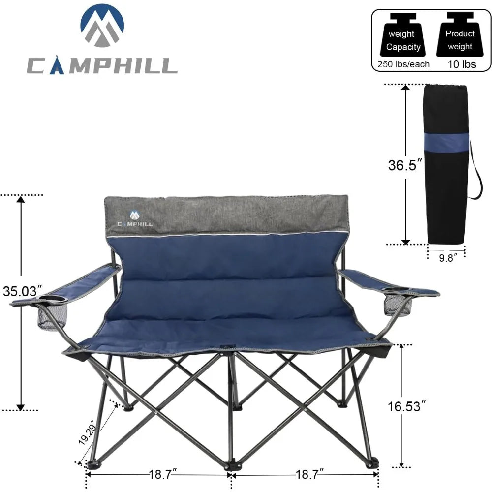 3-piece Camping set, With cup holders, supports up to 500 pounds