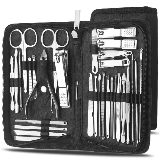 32pc Professional Manicure Tool Set Stainless Steel