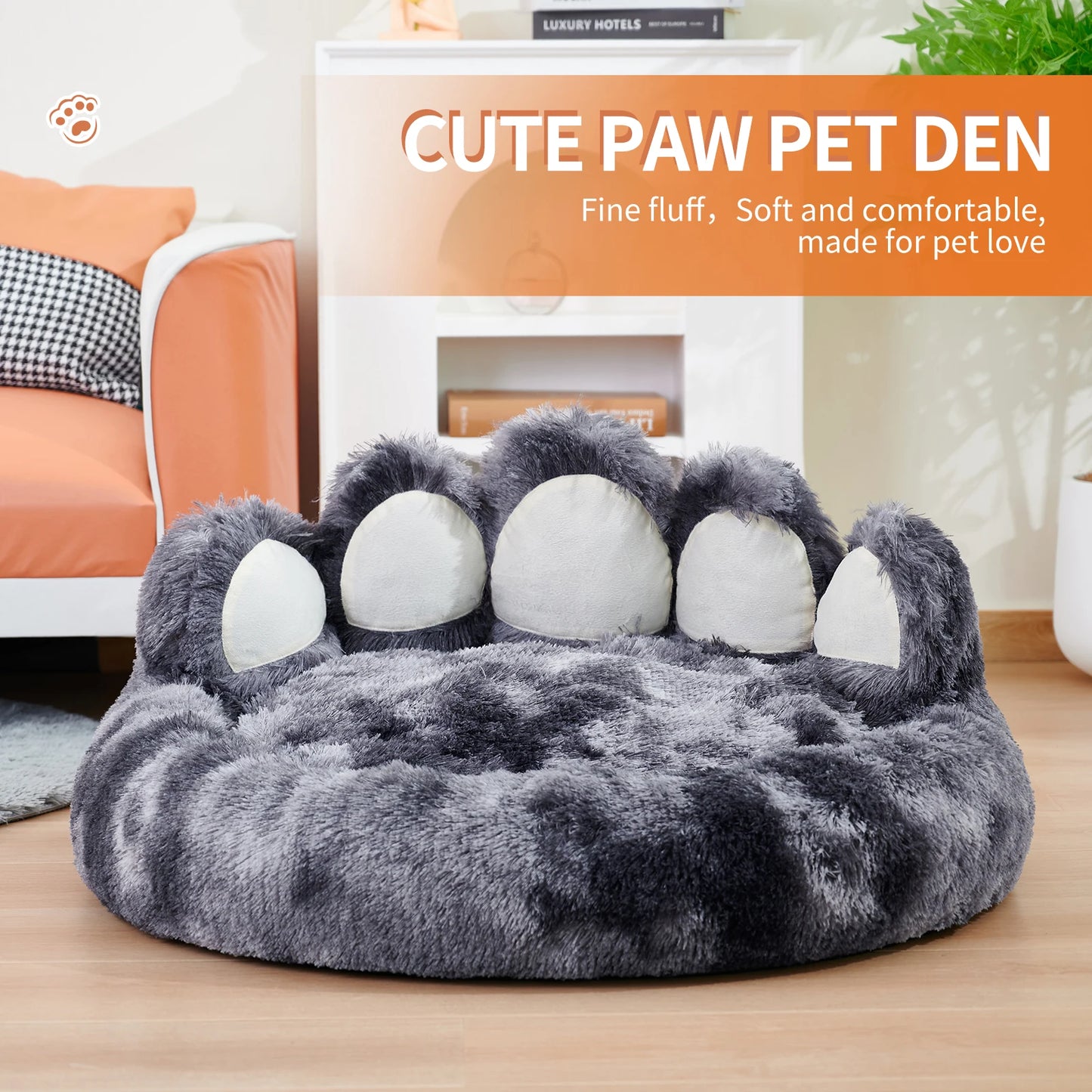 Cozy Comfy Pet Bed Paw Shape Warm for Your Furry Friend