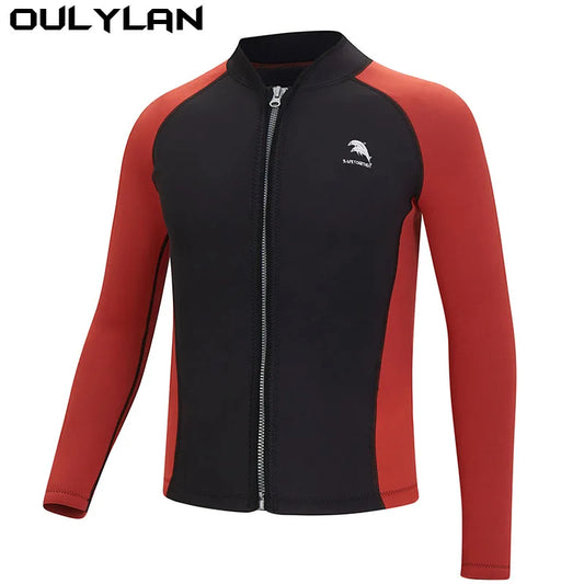 Men's Split Long Sleeve 2mm Neoprene Wetsuit Jacket