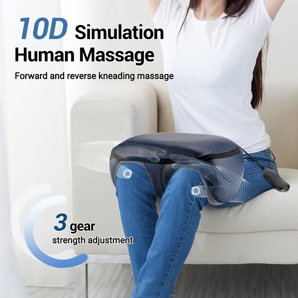 Remote Control Calf Foot Massager Kneading Pressing Hot Compress Therapy