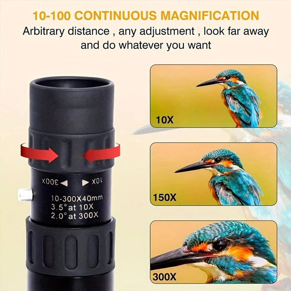 Professional Manual Focus Rubber Telescope for Camping, Concerts, Hiking, and Birdwatch