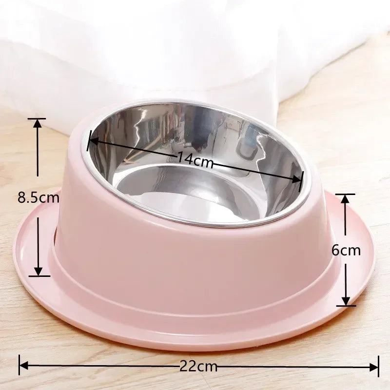 Slope Anti-Ant Food Bowl For Cat Dog Quality Stainless Steel