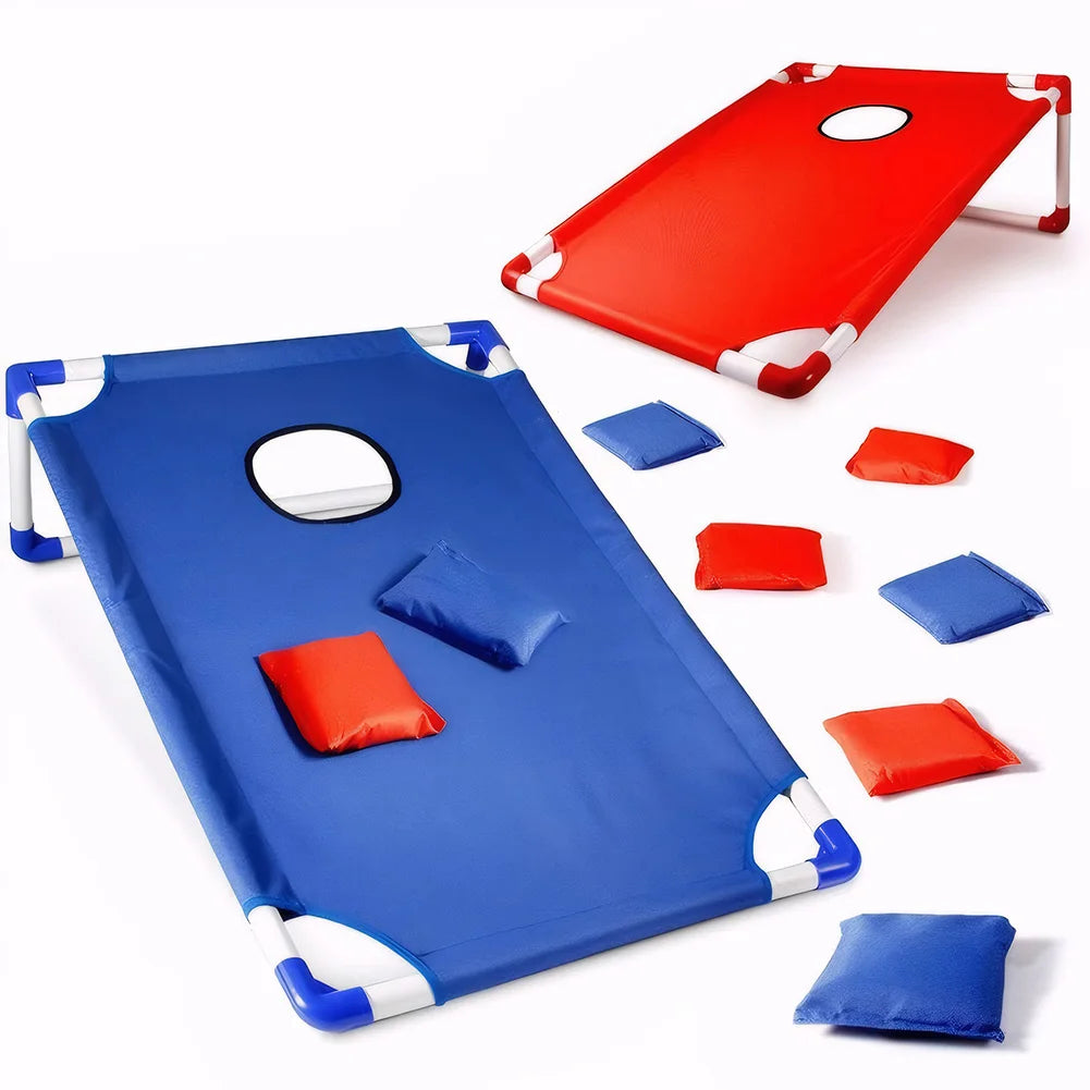 Portable Cornhole Game Set with 6 Bags for Kids Adults