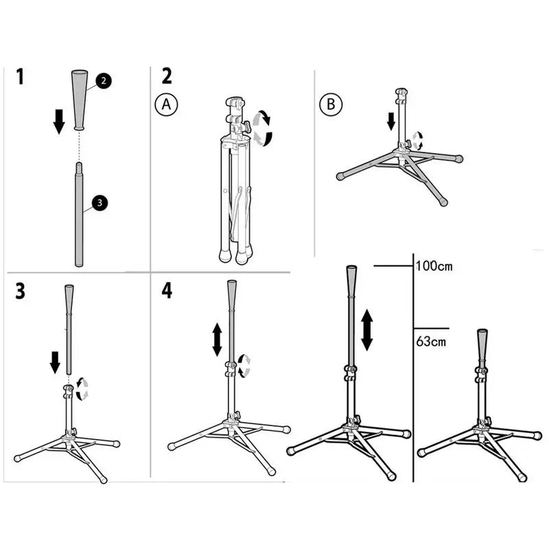 Adjustable Height Baseball Training Equipment