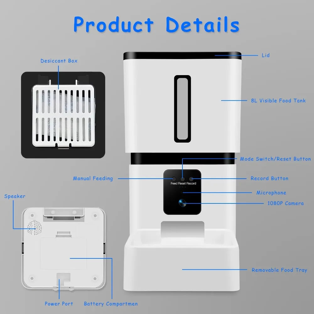 Automatic Feeders Water Fountain for Dogs and Cats