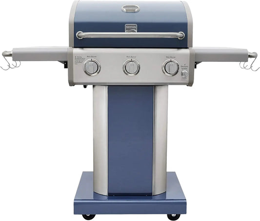 3-Burner Outdoor BBQ Grill | Propane with Folding Sides