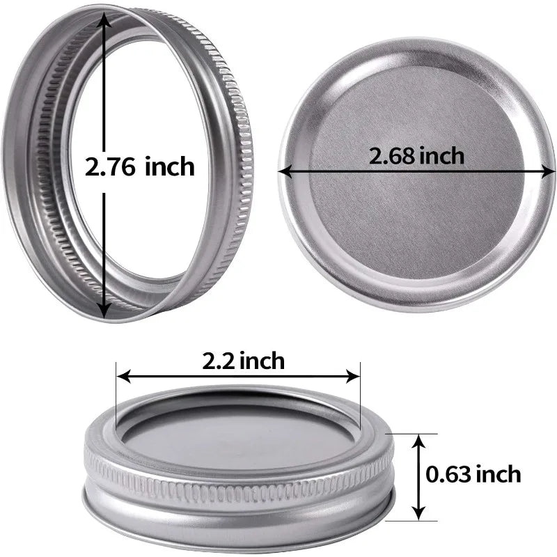 Canning Lids and Rings Regular Mouth Suitable for Ball or Kerr Jars Set of 12