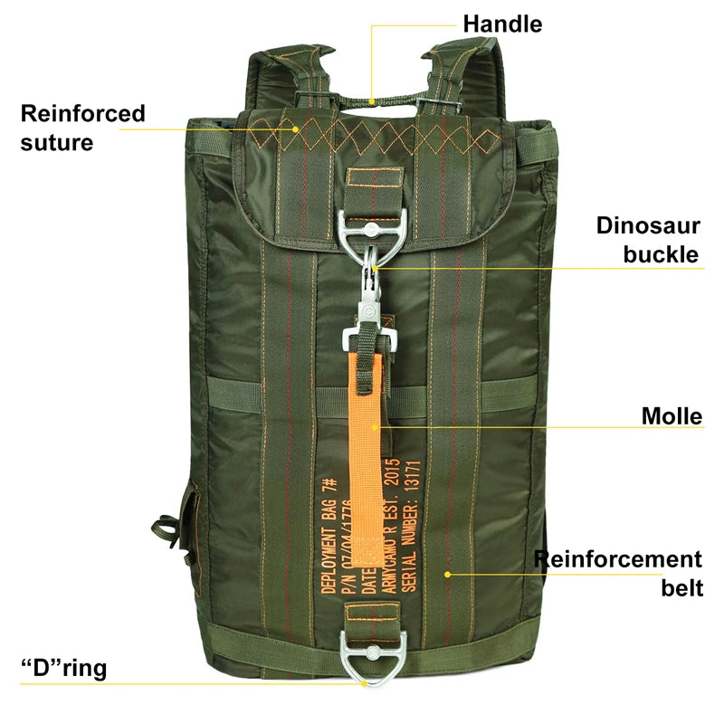 Durable All-purpose Lightweight Backpack Parachute Bag For Outdoor Hunting Hiking