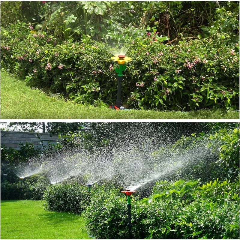 Above-Ground 50 Ft Garden Hose and Sprinkler System