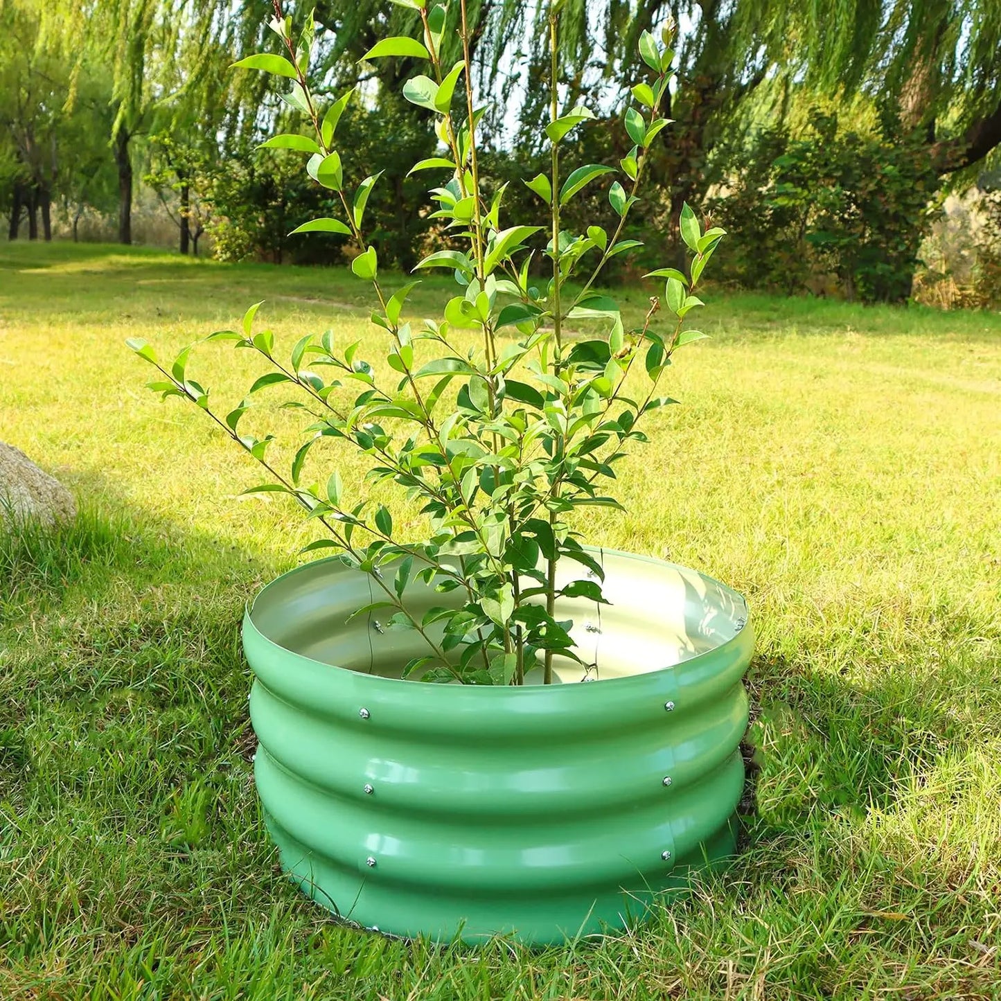 1/3Pcs 2x2x1ft Round Galvanized Raised Garden Bed Kit