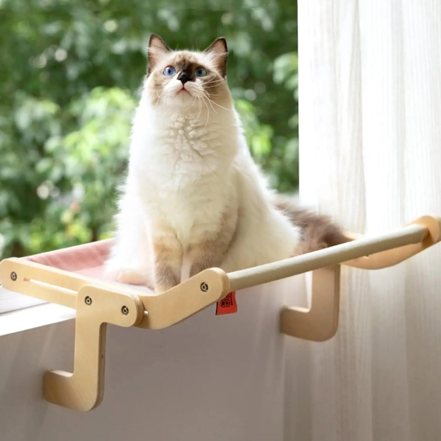 Cat Window Perch Hammock for Indoor Cats Sturdy Adjustable Durable