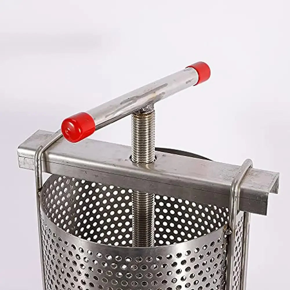 Stainless Steel Manual Honey Press Extractor Mesh Strainer Spinner Durable Drum Easy to Clean