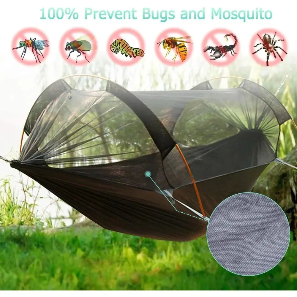 Camping Hammock with Mosquito Net and Rainfly, 2 Persons