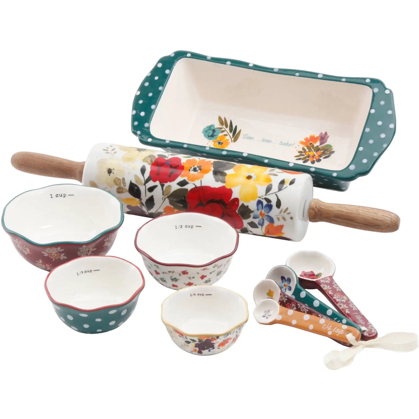 Harvest Ceramic Bakeware Set, 10 Piece