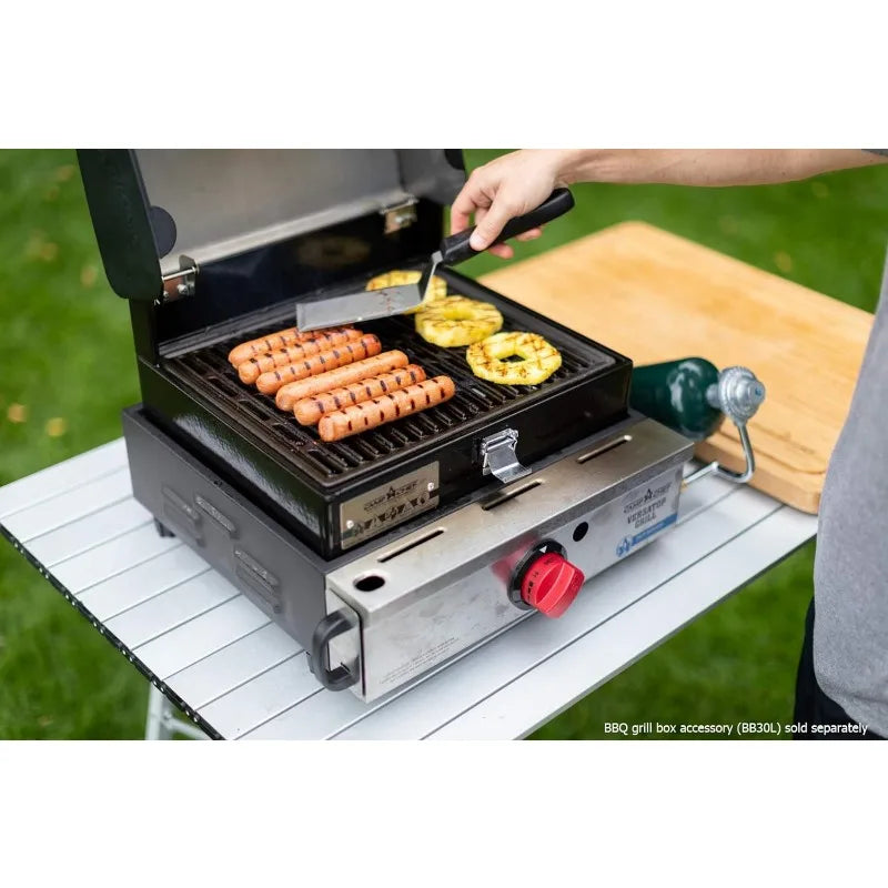 Flat Top Tabletop Gas Griddle for Outdoor Cooking Compatible with 14" Accessories