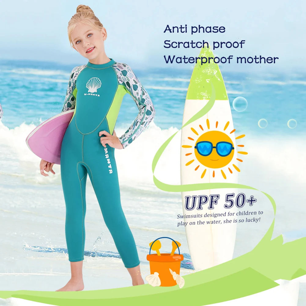 Kids 2.5MM Neoprene Surfing Diving Suit One Piece UV Protection