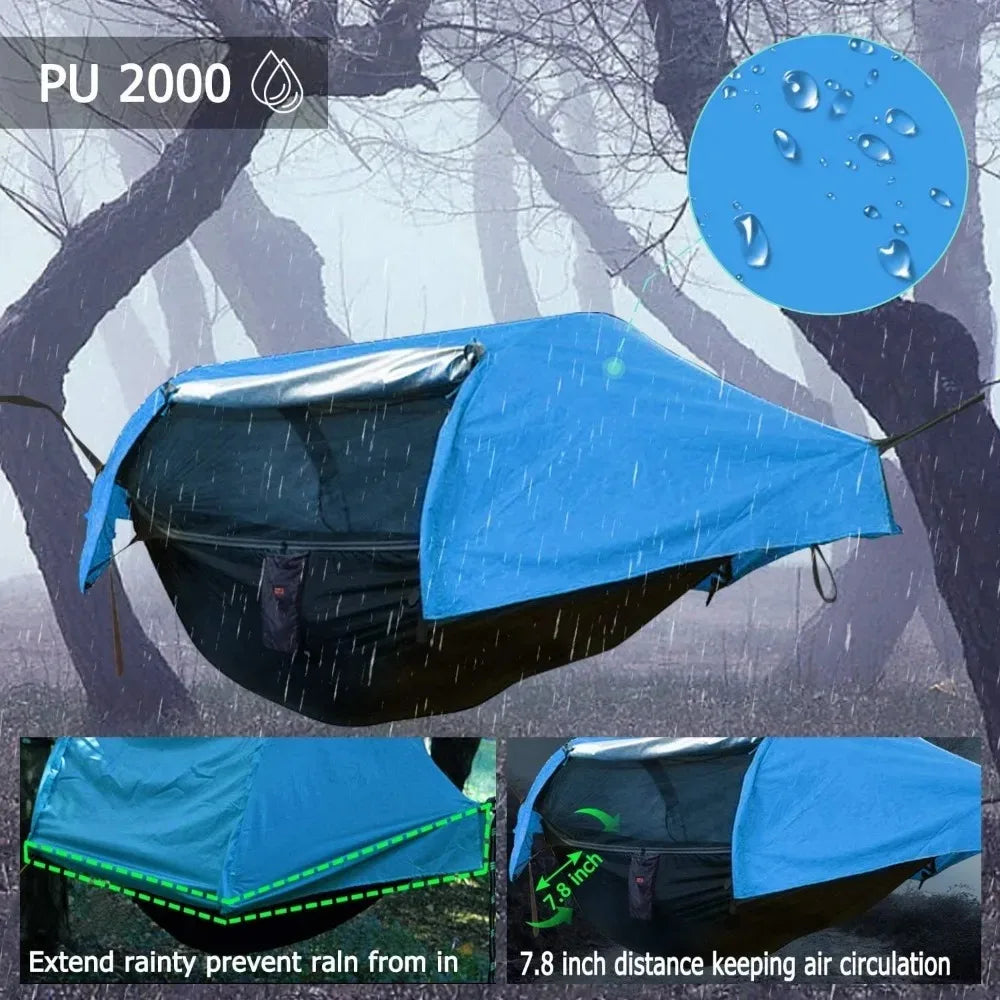 Camping Hammock with Mosquito Net and Rainfly, 2 Persons