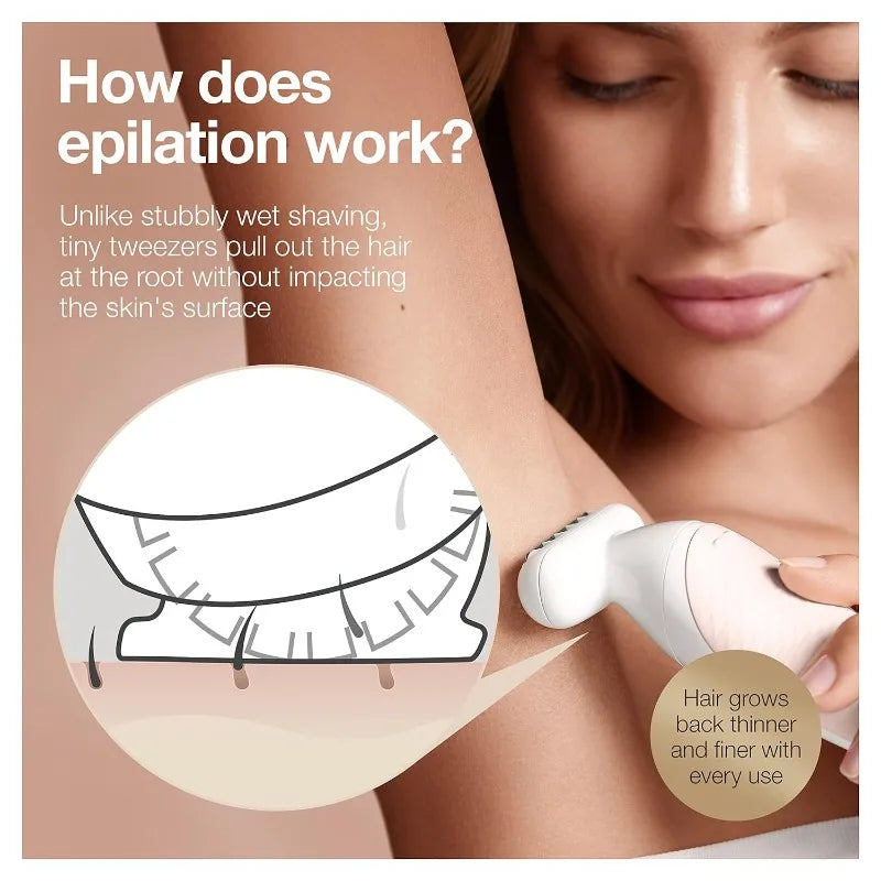 Epilator Silk-épil 9 Flex 9-300 BFacial Hair Removal for Women