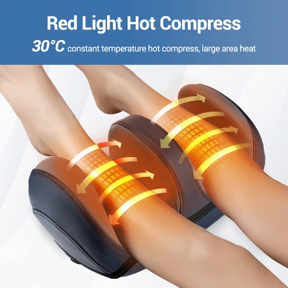 Remote Control Calf Foot Massager Kneading Pressing Hot Compress Therapy