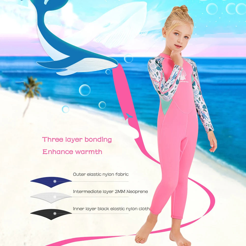 Kids 2.5MM Neoprene Surfing Diving Suit One Piece UV Protection