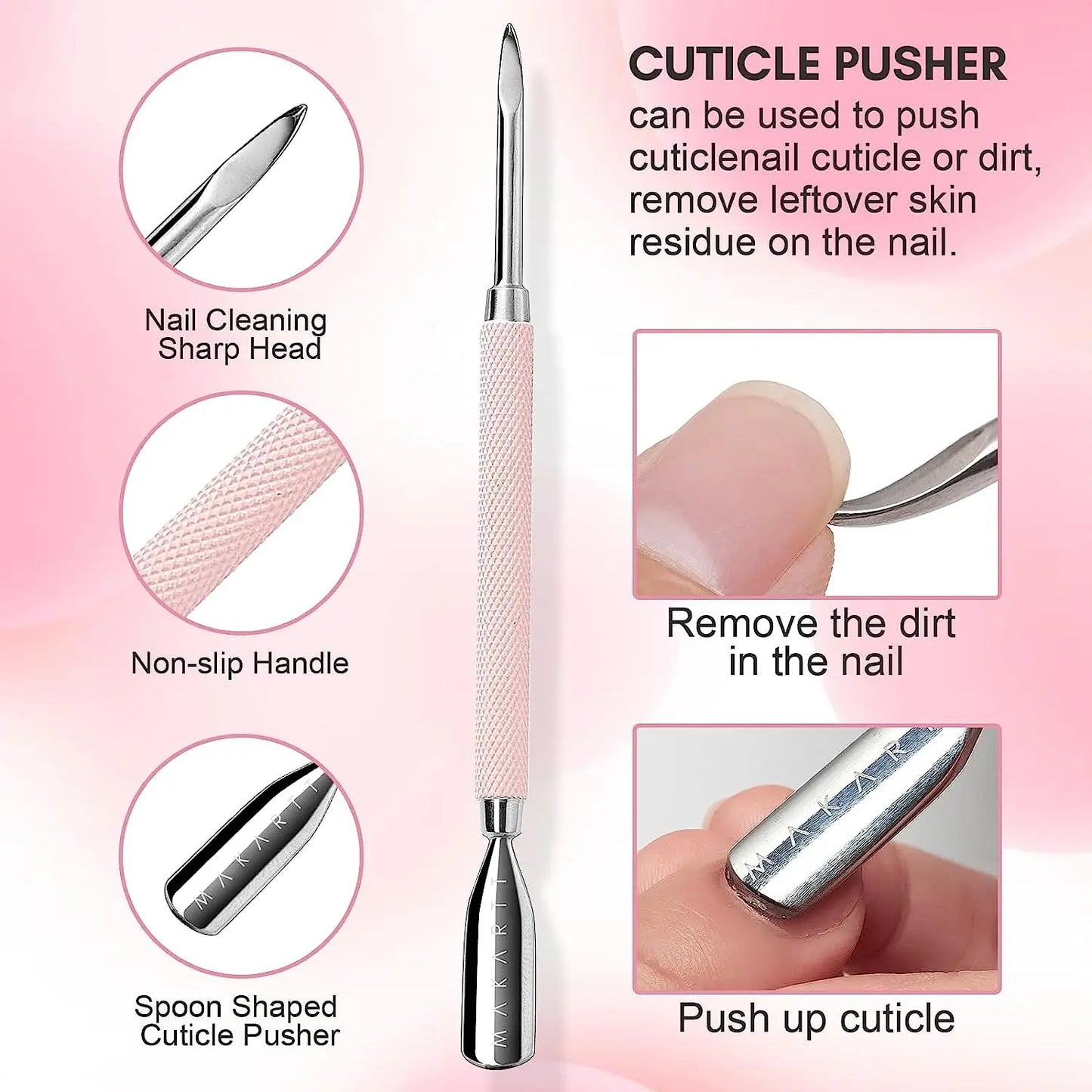 Nail Care Kit with Cuticle Oil Pen, Trimmer, Nail File & 120ml Cuticle Remover