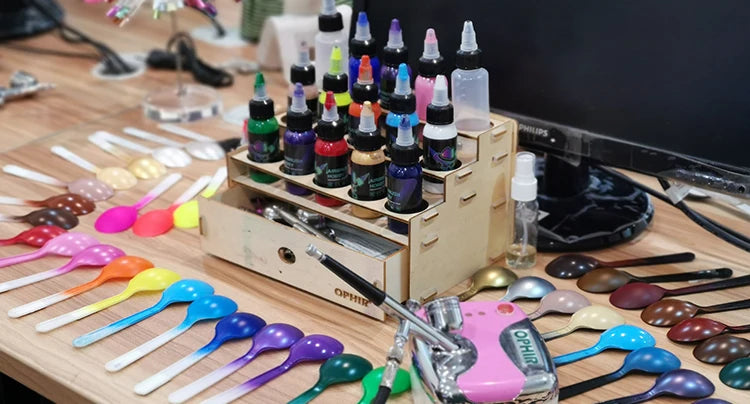 Airbrush Acrylic Paint for Nail Art Water Based 48 Colors