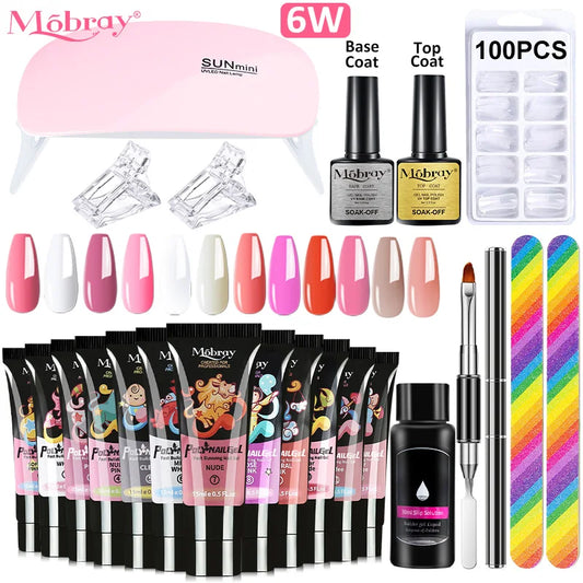 Gel Nail Set With UV LED Lamp Professional Nail Art Tools