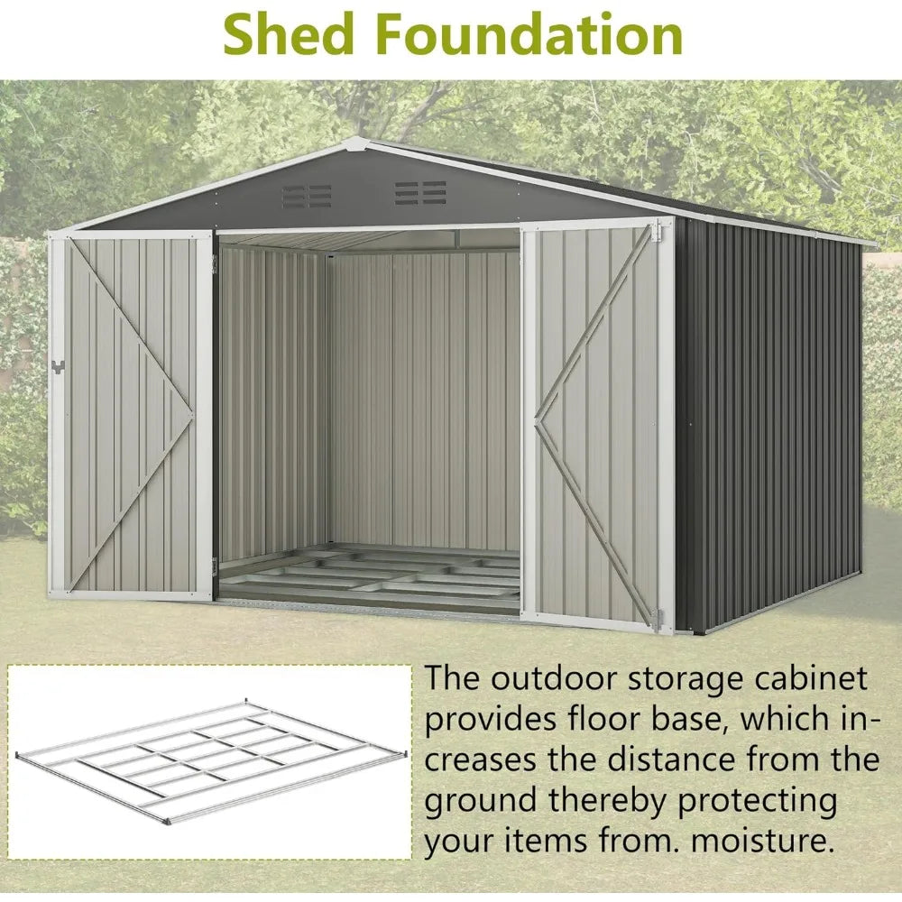 Prefabricated Outdoor Metal Garden Shed  8x10FT