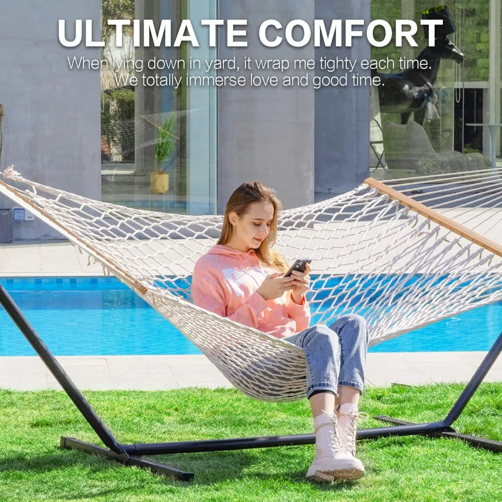 12ft Heavy Duty Hammock With Stand Max 475lbs Capacity