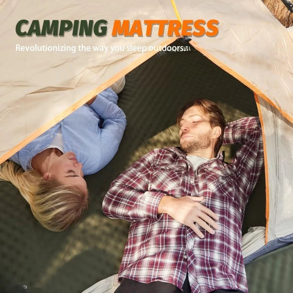 4" Ultra-Thick Foam Camping Mattress 2 Person with Air Pump Sack,